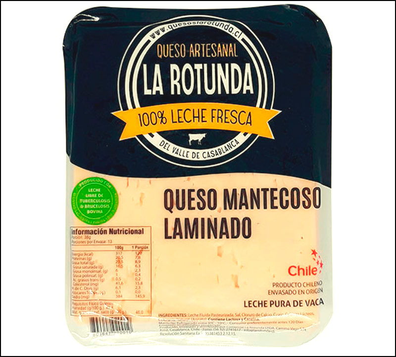 Queso Mantecoso Laminado 500gr